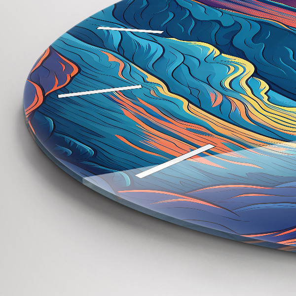 Kerek fali üvegóra Mesebeli hullámok és az óceán