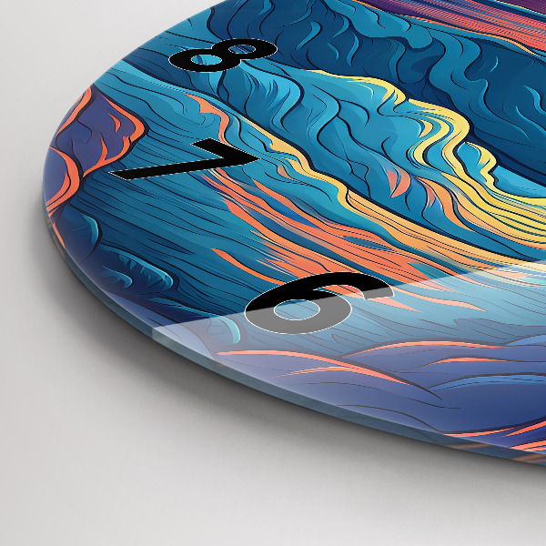 Kerek fali üvegóra Mesebeli hullámok és az óceán