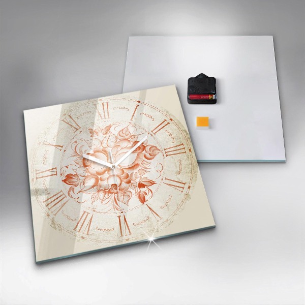 Szögletes üvegóra Római motívum