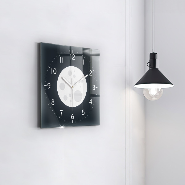 Szögletes üvegóra Telihold