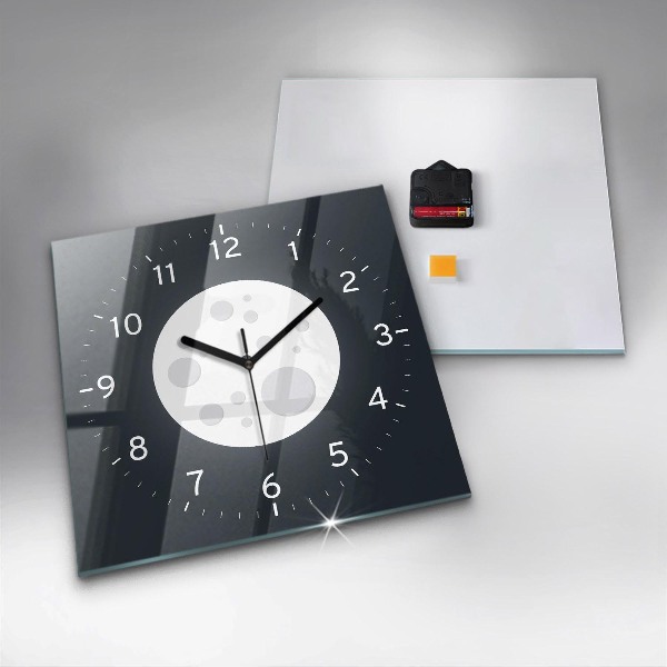 Szögletes üvegóra Telihold