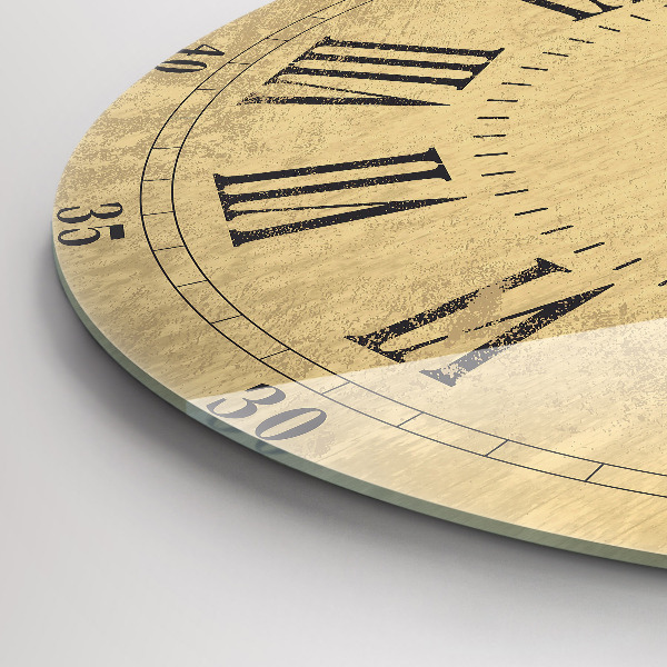 Kerek üvegóra Barna római számok