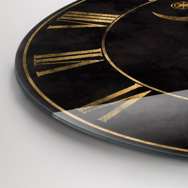 Kerek üvegóra Arany római számok