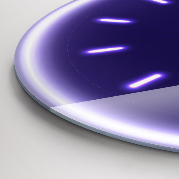 Kerek üvegóra Neon kötőjelek